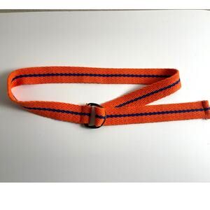 Unisex Braided Belt Metal Buckle Orange 34 Y2K Retro Grunge AH Style Punk